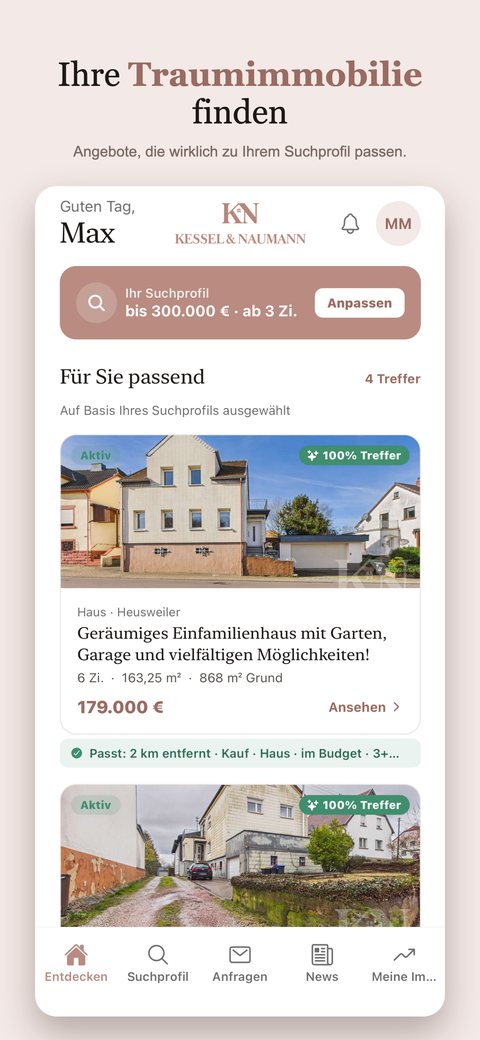 Angebots-Feed mit Trefferbewertung